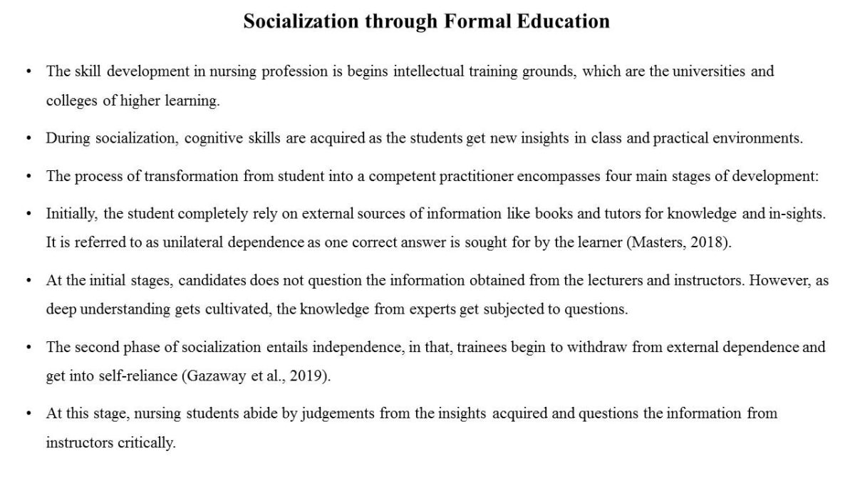 Socialization through Formal Education
