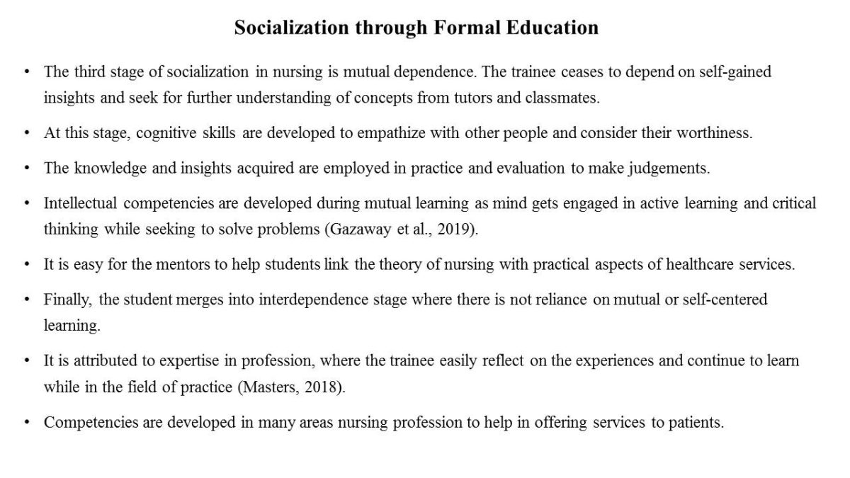 Socialization through Formal Education
