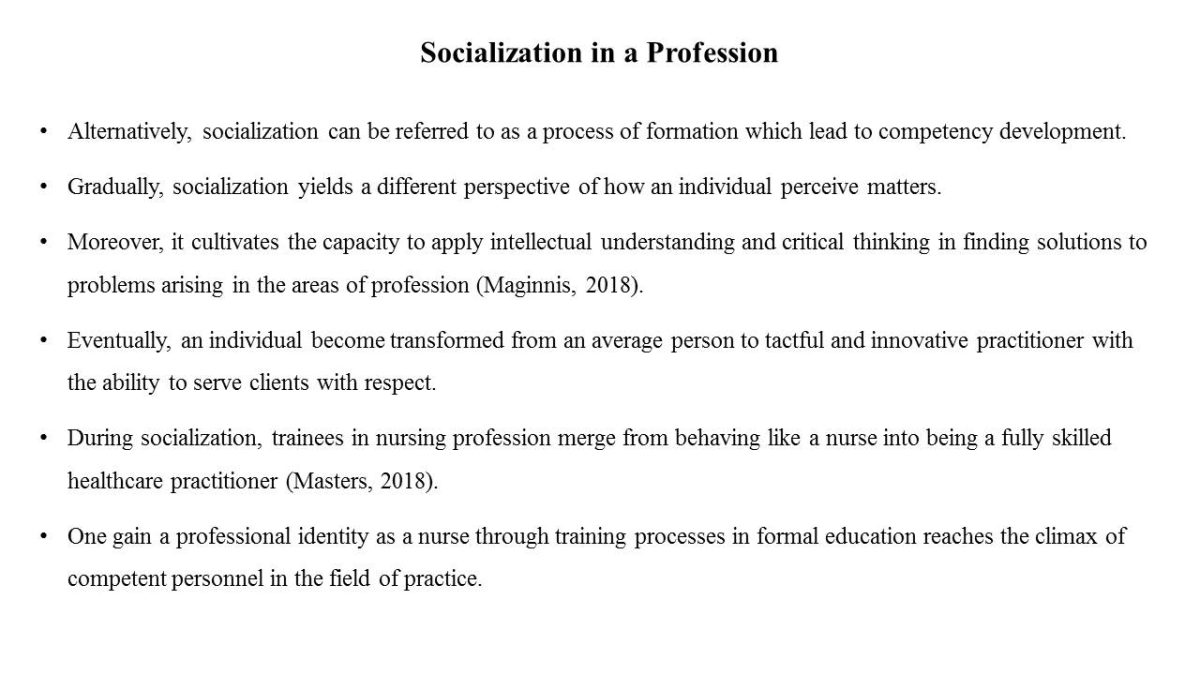 Socialization in a Profession