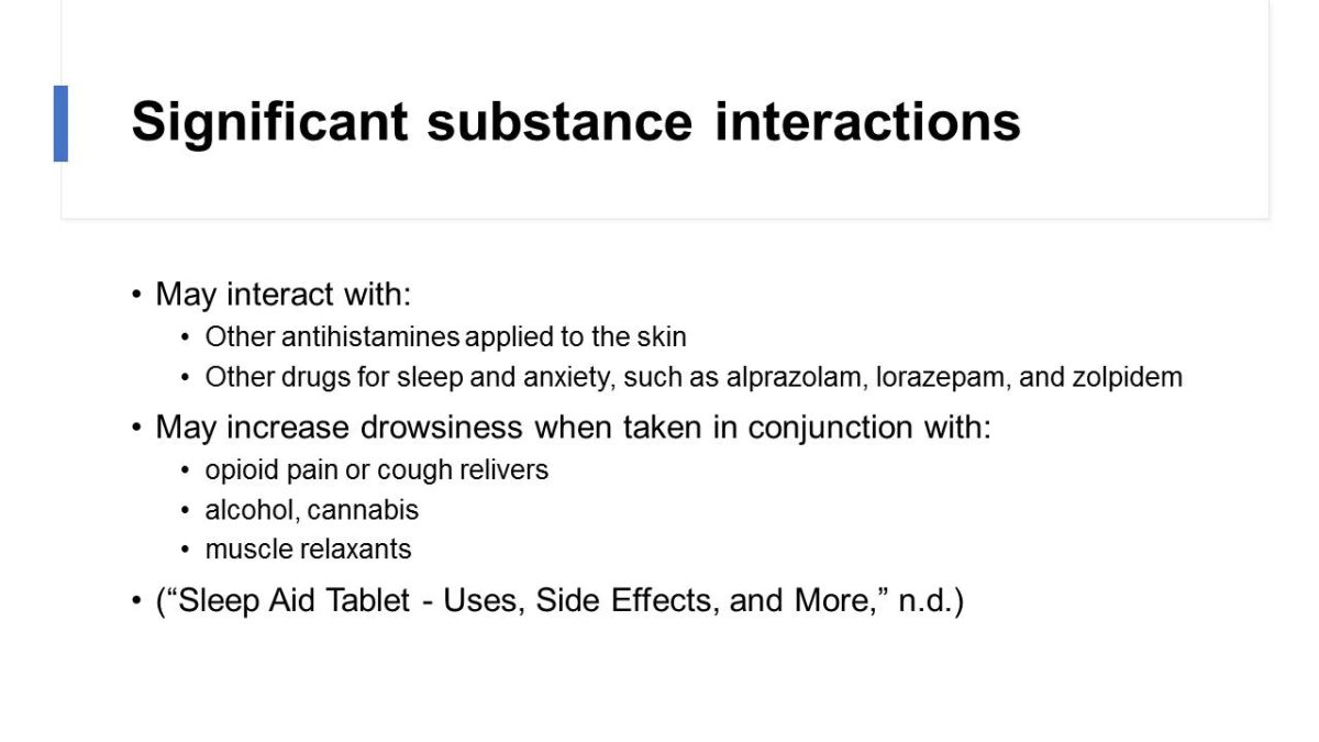 Significant substance interactions