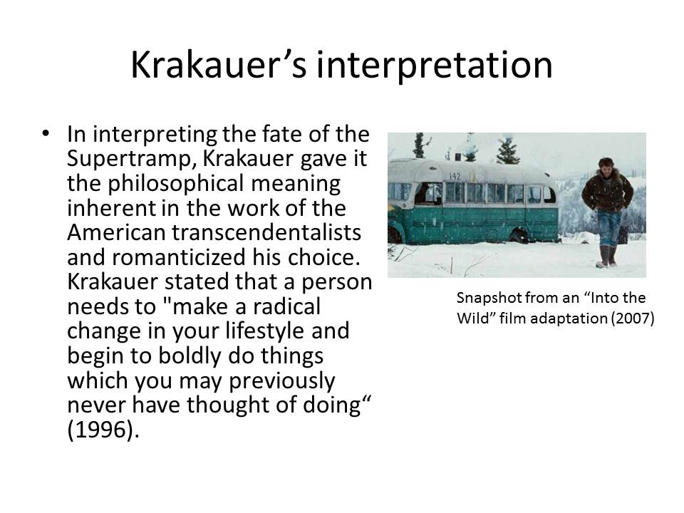 Krakauer’s interpretation