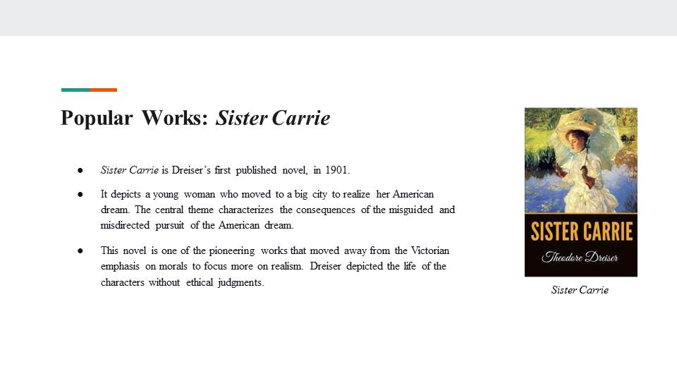 Popular Works: Sister Carrie