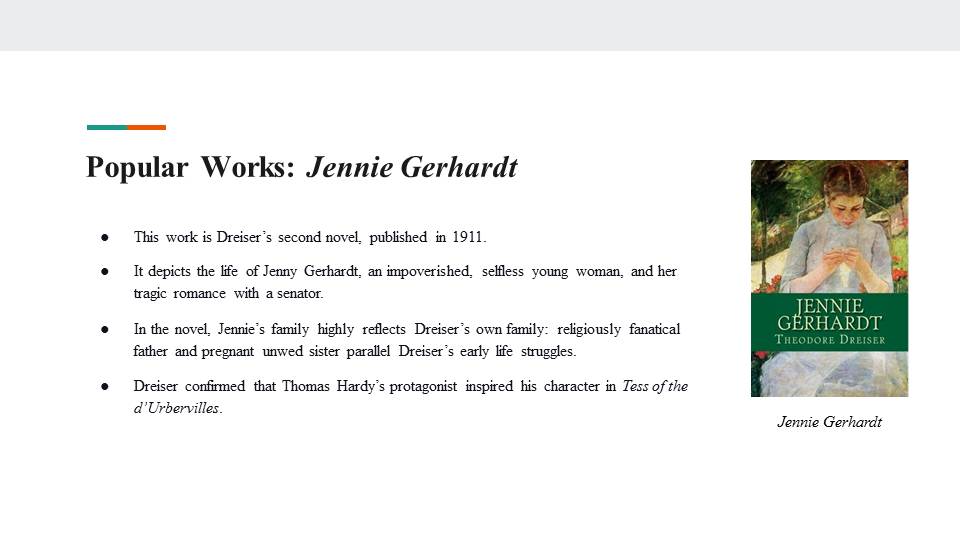 Popular Works: Jennie Gerhardt