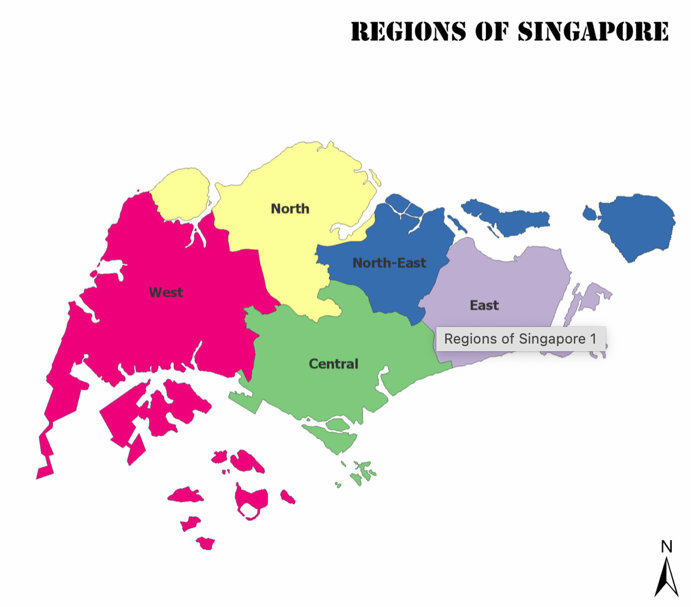 Regions of Singapore 