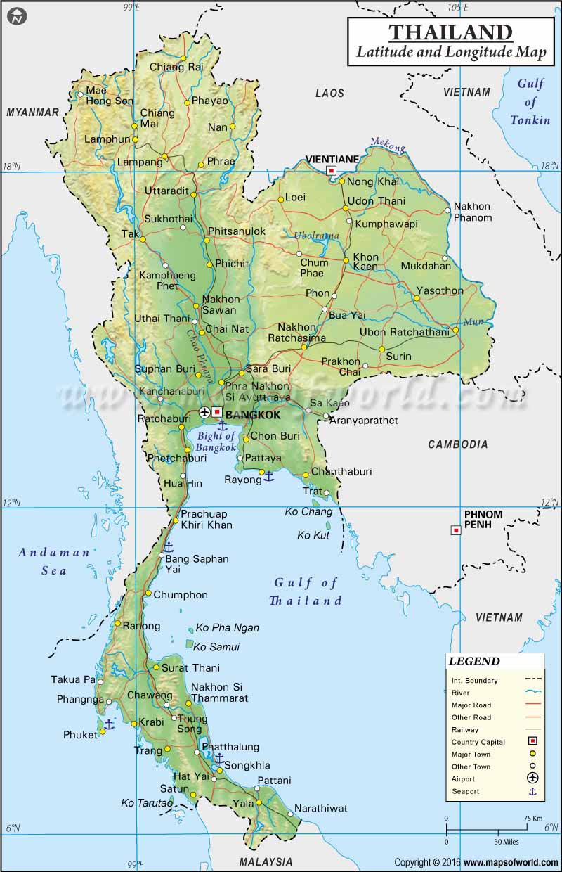 Map of Thailand 