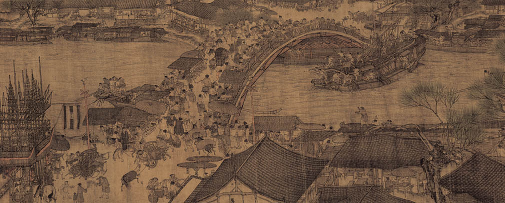 A portion of the 5.25-meter-long painting Along the River During the Qingming Festival