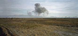 Delahaye Luc, U.S Bombing on Taliban Positions, 2001