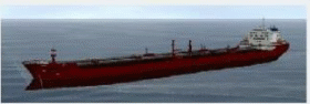 Flat-bottomed hull ballasted oil tanker
