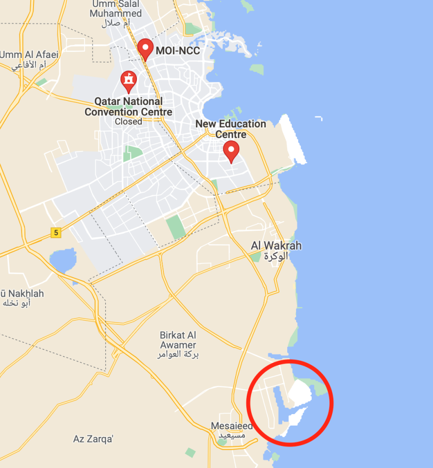 Location of NCC offices in Qatar 