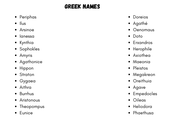 Greek names