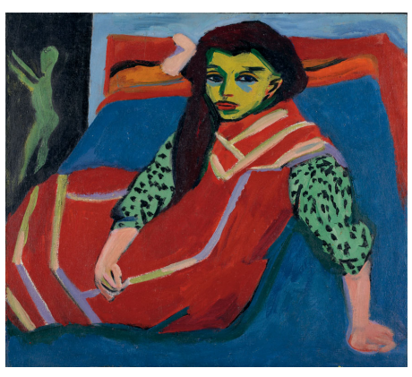 Seated Girl by Ludwing Kirchner in 1910