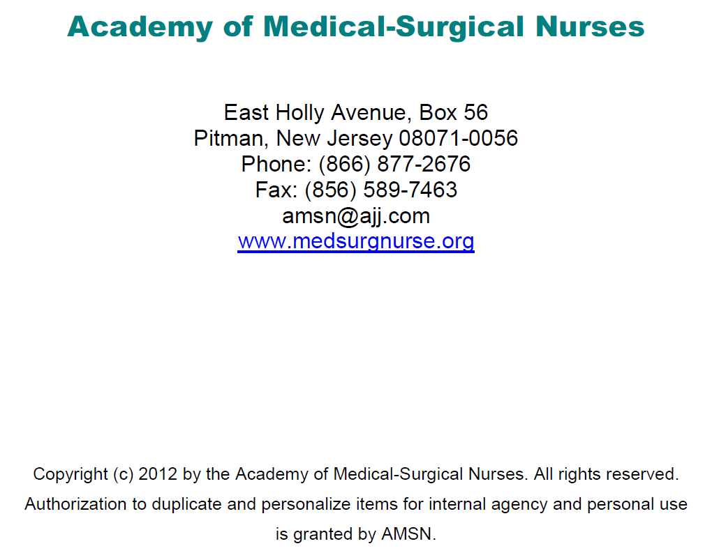 Academy of Medical-Surgical Nurses