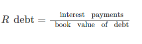 The formula for Calculating Cost of Debt