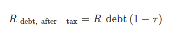 The formula for calculating the after-tax cost of debt