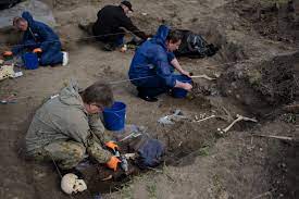 Image shows forensic archaeologists at work