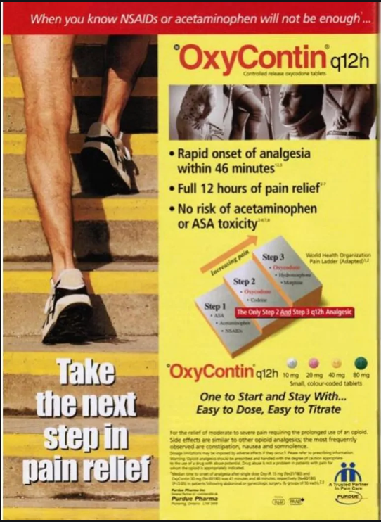 Example of OxyContin marketing campaign