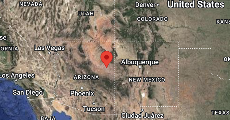 Geographic location of the Petrified Forest
