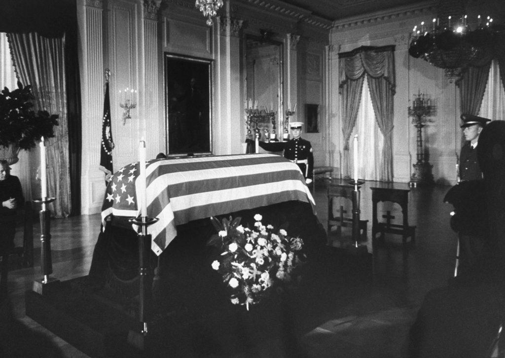 John F. Kennedy’s flag-draped casket lay in state in Washington, D.C., November 1963. Stan Wayman, The LIFE Picture Collection/Shutterstock Cosgrove, Life.