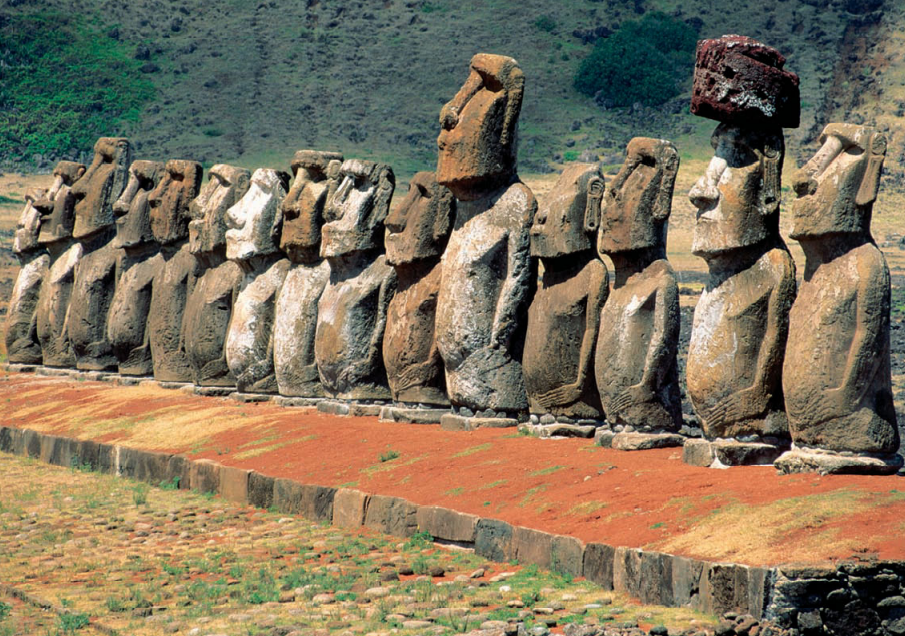 Row of moai 
