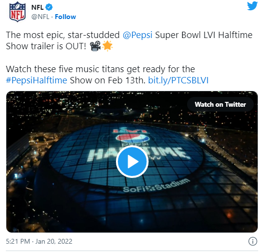 Pepsi Super Bowl LVI Half-Time Show Announcement