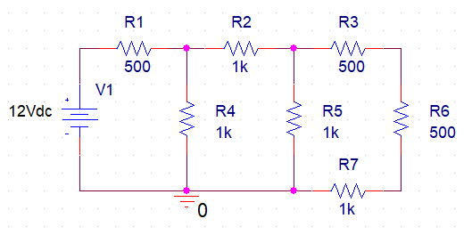 Electrical diagram used to solve Problem #1