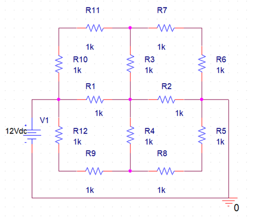 The wiring diagram used to solve Problem #3