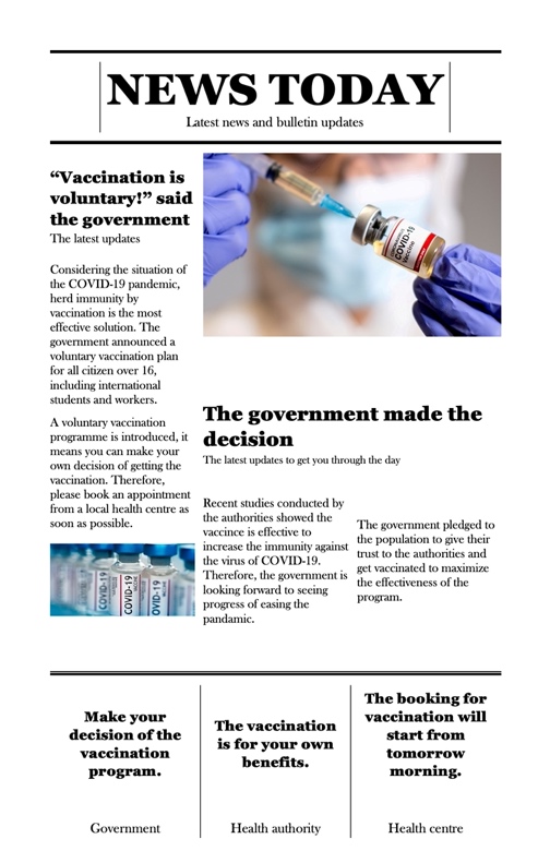 Voluntary Vaccine 