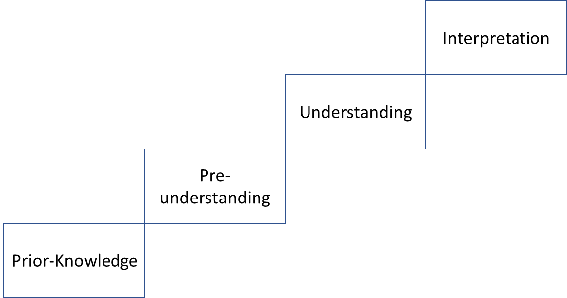 The process of understanding and interpreting a text