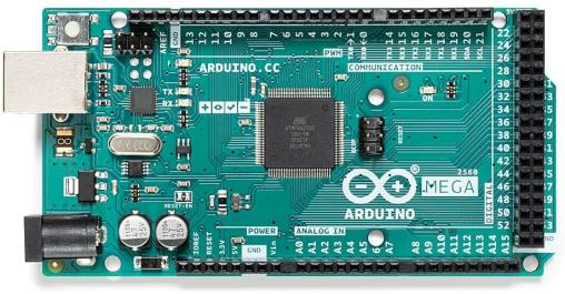The Arduino Mega Board used in the project