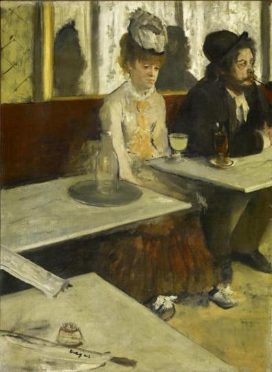In the Cafe, by Edgar Degas