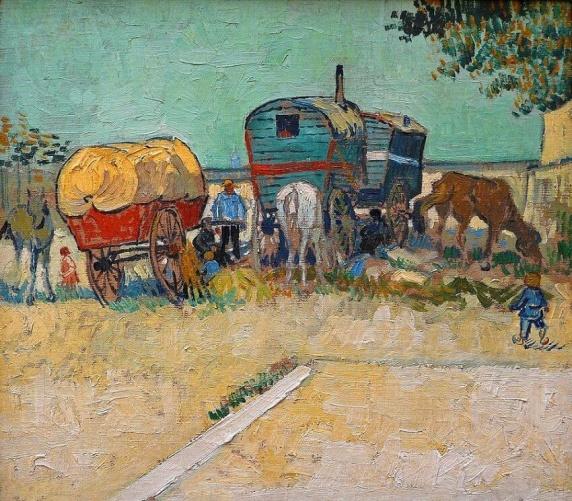 Gypsy Camp Near Arlens, by Vincent Van Gogh