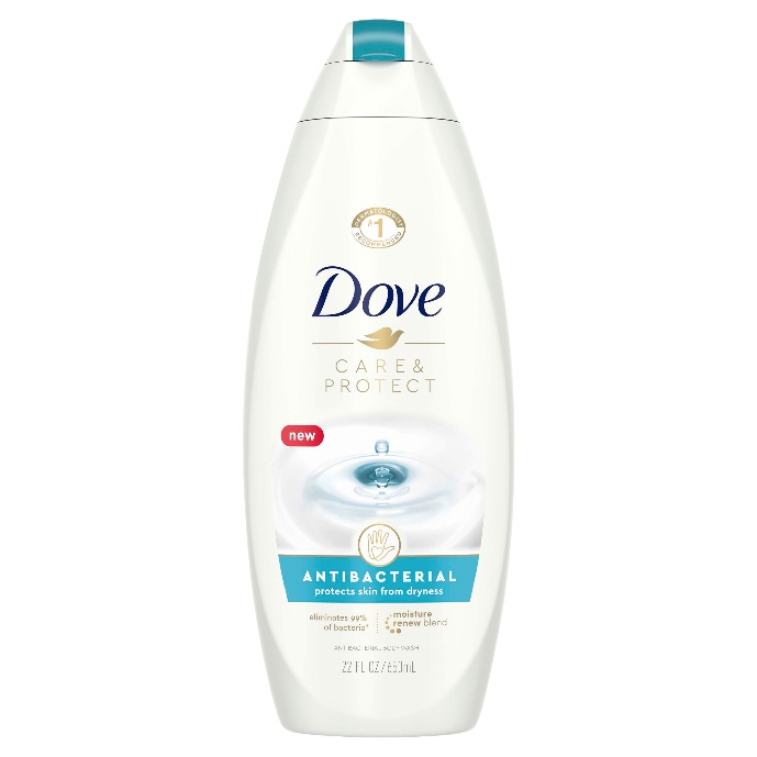 Dove’s Care & Protect Antibacterial Body Wash front label