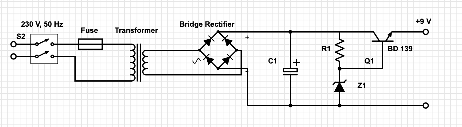 Electrical diagram used for the analysis