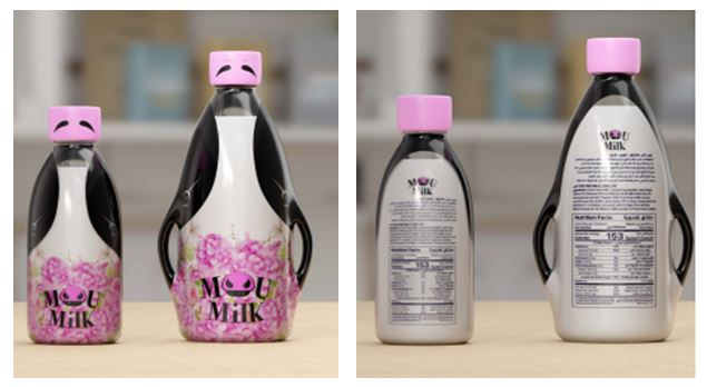 The final packaging proposal for the 0.5l and 1L design concepts