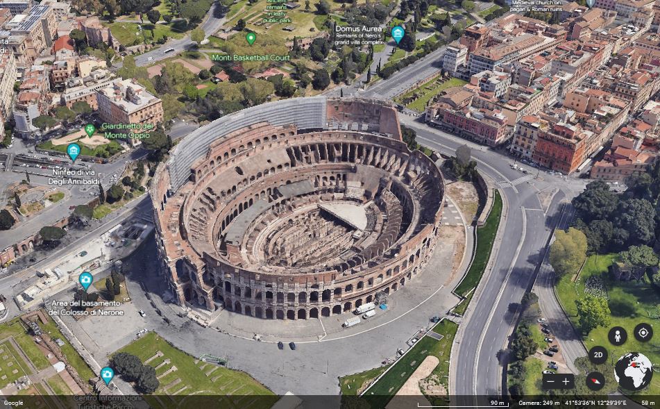 the Colosseum 