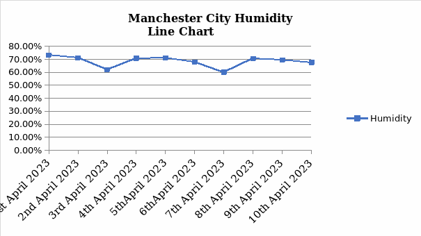 Line chart for Manchester city humidity