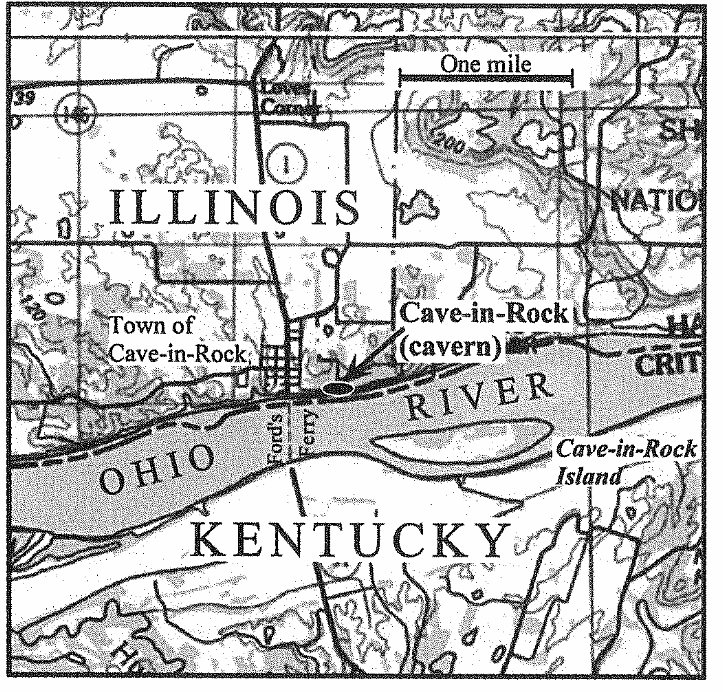 Map of River Ohio 