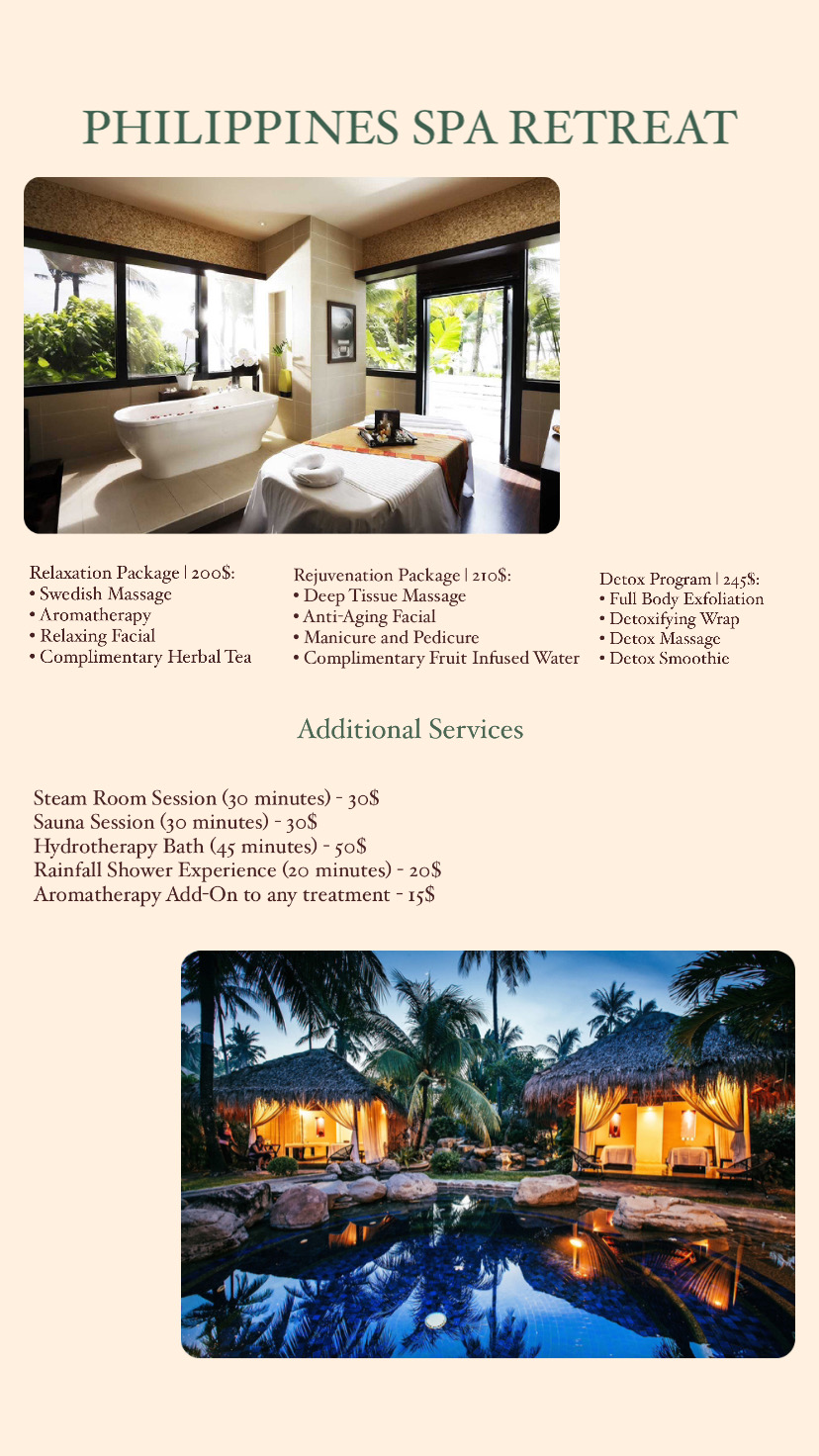 List of Services and Their Cost