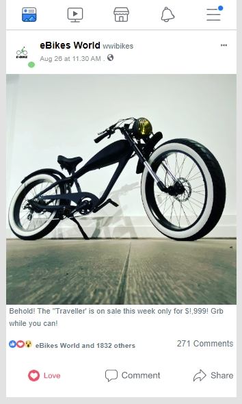 Facebook post mock-up