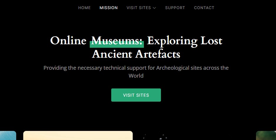 Landing page providing vital information on purpose and call to action.