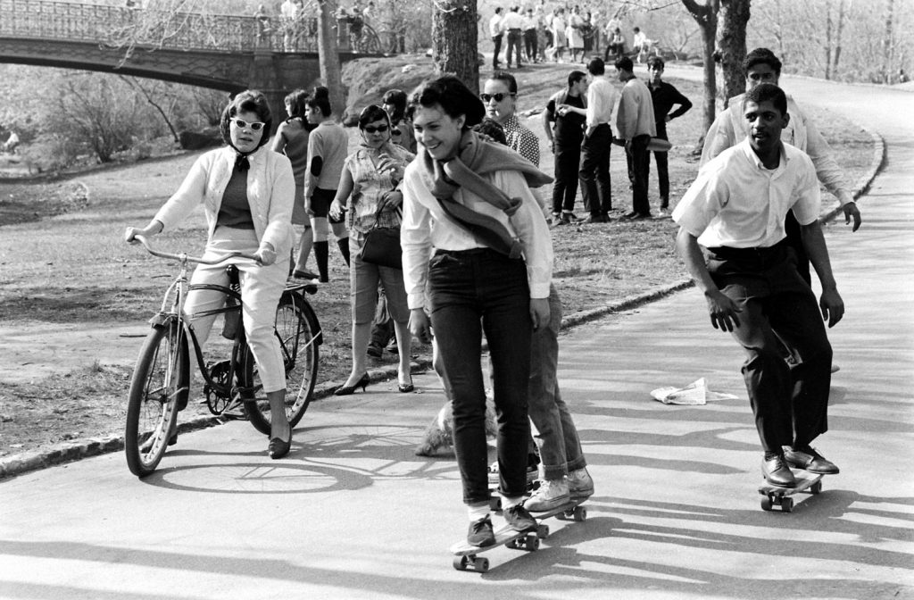 Skateboarding in New York City, 1965.