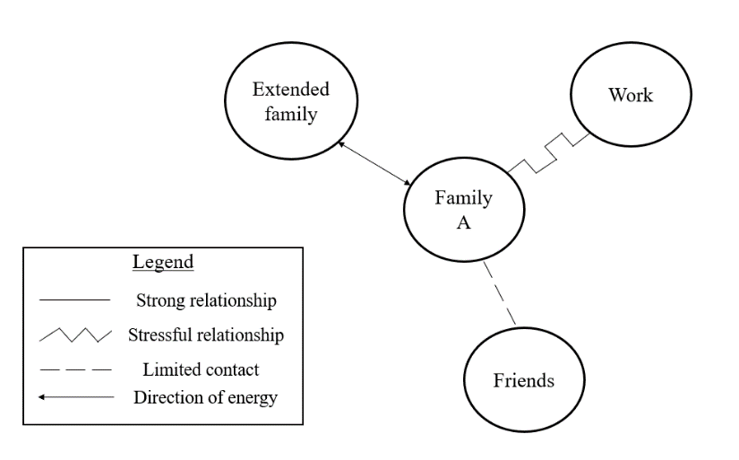 Ecomap for Family A.