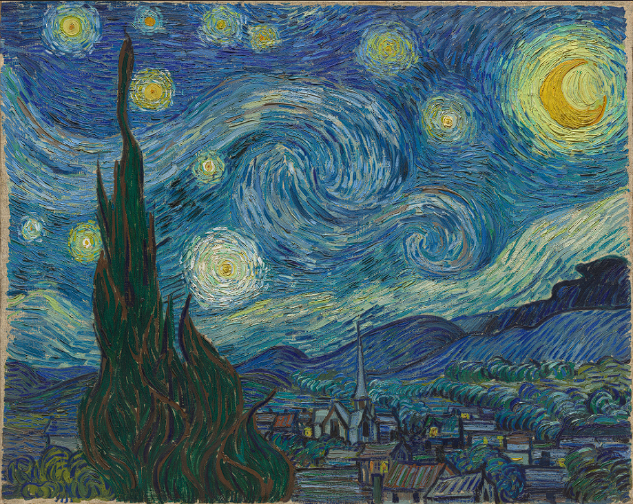 'Starry Night' by Van Gogh, 1889.