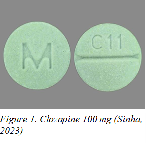 Clozapine 100 mg.
