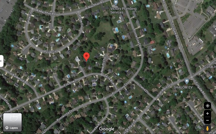 Satellite view of the structure.
