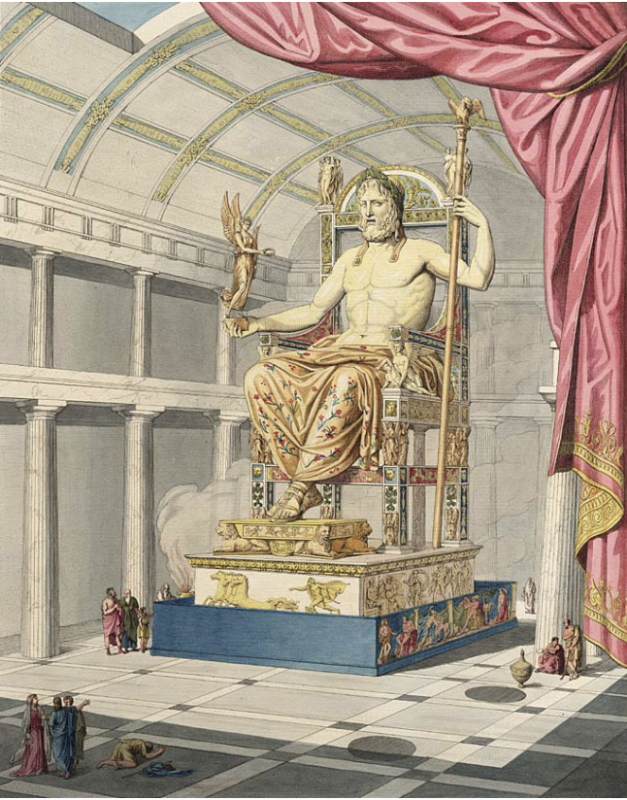 Statue of Zeus at Olympia by Phidias.