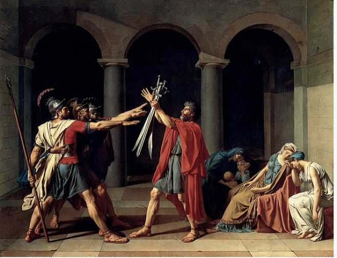 The Oath of the Horatii by Jacques-Louis David.