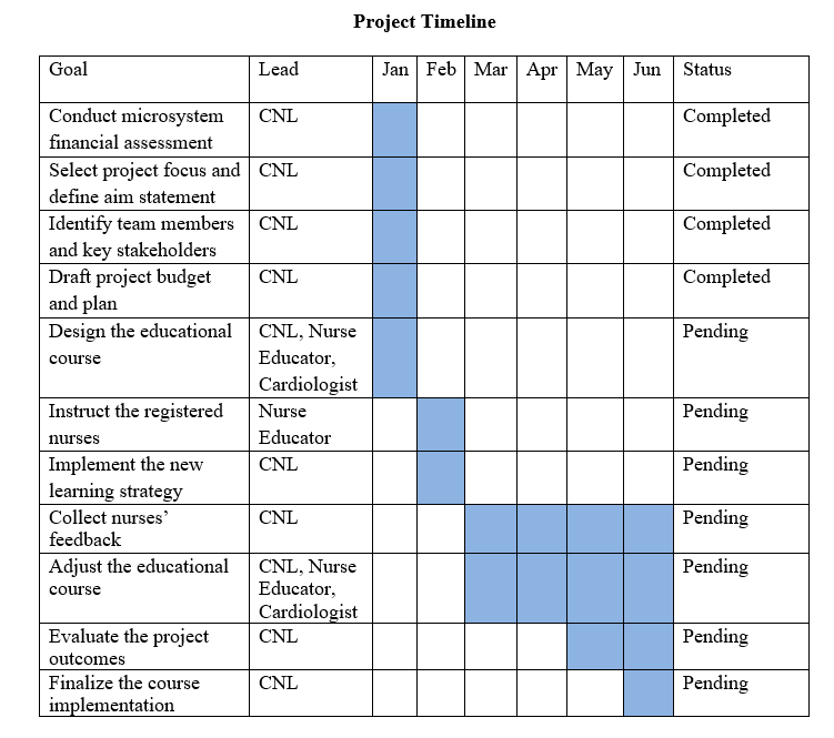 Appendix D: Project Timeline.