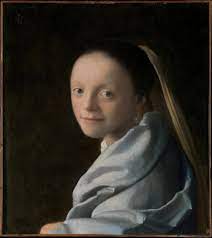 Study of a Young Woman by Johannes Vermeer.