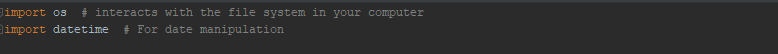 Necessary imports for project execution.